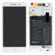 HUAWEI Y7 PRIME 2017 DISPLAY WITH TOUCH SCREEN + FRAME + BATTERY WHITE SILVER COLOR