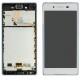 DISPLAY WITH TOUCH SCREEN AND FRAME SONY XPERIA Z3 PLUS E6553 WHITE COLOR