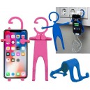 SILICONE SUPPORT FOR MOBILE PHONE COLOR PINK