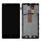 LCD NOKIA LUMIA 1520 WITH TOUCH SCREEN   FRAME BLACK