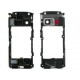 MIDDLE HOUSING NOKIA X6 BLACK (BACK SIDE FOR WHITE COLOR) +buzzer + vet. flash +cover antenna black
