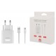 CARICABATTERIE USB HUAWEI + CAVO TYPE-C FAST CHARGER AP32 BIANCO 18W