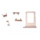 SET 4 EXTENSION BUTTONS APPLE IPHONE 8 PLUS GOLD PINK