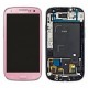 DISPLAY SAMSUNG GT-I9300 CON TOUCH SCREEN E FRONT COVER   FRAME ORIGINAL PINK