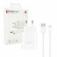 CARICABATTERIE USB HUAWEI + CAVO TYPE-C CP84 FAST CHARGER BIANCO 40W