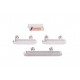 SET 4 EXTENSION BUTTONS APPLE IPHONE 12 PRO SILVER