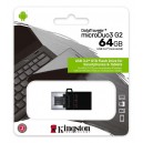 PEN DRIVE MICRODUO ANDROID/OTG 64GB KINGSTON DTDUO3G2/64GB