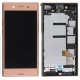 DISPLAY WITH TOUCH SCREEN AND FRAME SONY XPERIA XZ PREMIUM G8141 COLOR PINK BRONZE
