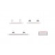 SET 4 EXTENSION BUTTONS APPLE IPHONE 13 WHITE