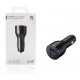 CARICABATTERIE DA AUTO (2X) USB HUAWEI + CAVO TYPE-C FAST CHARGER CP37 NERO 40W