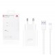CARICABATTERIE USB HUAWEI + CAVO TYPE-C FAST CHARGER HW-100225E00 BIANCO 22.5W
