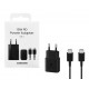  Samsung Fast Charger EP-T1510XBEGEU BLACK WHIT CABLE TYPE C