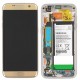LCD   TOUCH  BATTERY FULLSET FÜR GALAXY S7 EDGE (SM-G935), GOLD WITH FRAME   BATTERY