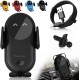 WIRELESS CAR CHARGER WITH SENSOR AND AUTOMATIC CLIP BLACK