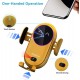 WIRELESS CAR CHARGER WITH SENSOR AND AUTOMATIC CLIP YELLOW