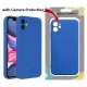 BACK PROTECTION COVER APPLE IPHONE 11 PRO SILICON BLU WITH CAMERA PROTECTIOCN
