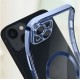 BACK PROTECTION COVER APPLE IPHONE 12 TRANSPARENT BLUE MAGSAFE
