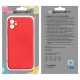 BACK PROTECTION COVER APPLE IPHONE 12 SILICON RED WITH CAMERA PROTECTIOCN