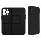 BACK PROTECTION SILICOEN SLIDE COVER APPLE IPHONE 12 BLACK