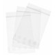 SET OF 100 PIECES TRANSPARENT SACHETS 50my WITH ZIP CLOSURE 70 X 100 mm.